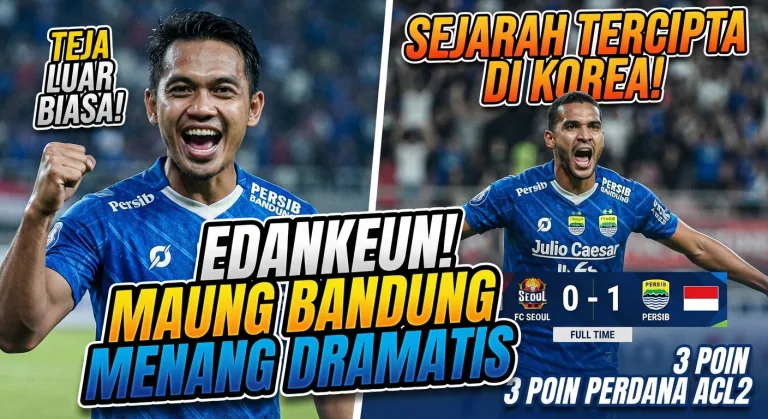 Sejarah Tercipta di Korea, Persib Bandung Sikat FC Seoul 0-1 dan Amankan 3 Poin Perdana di ACL2