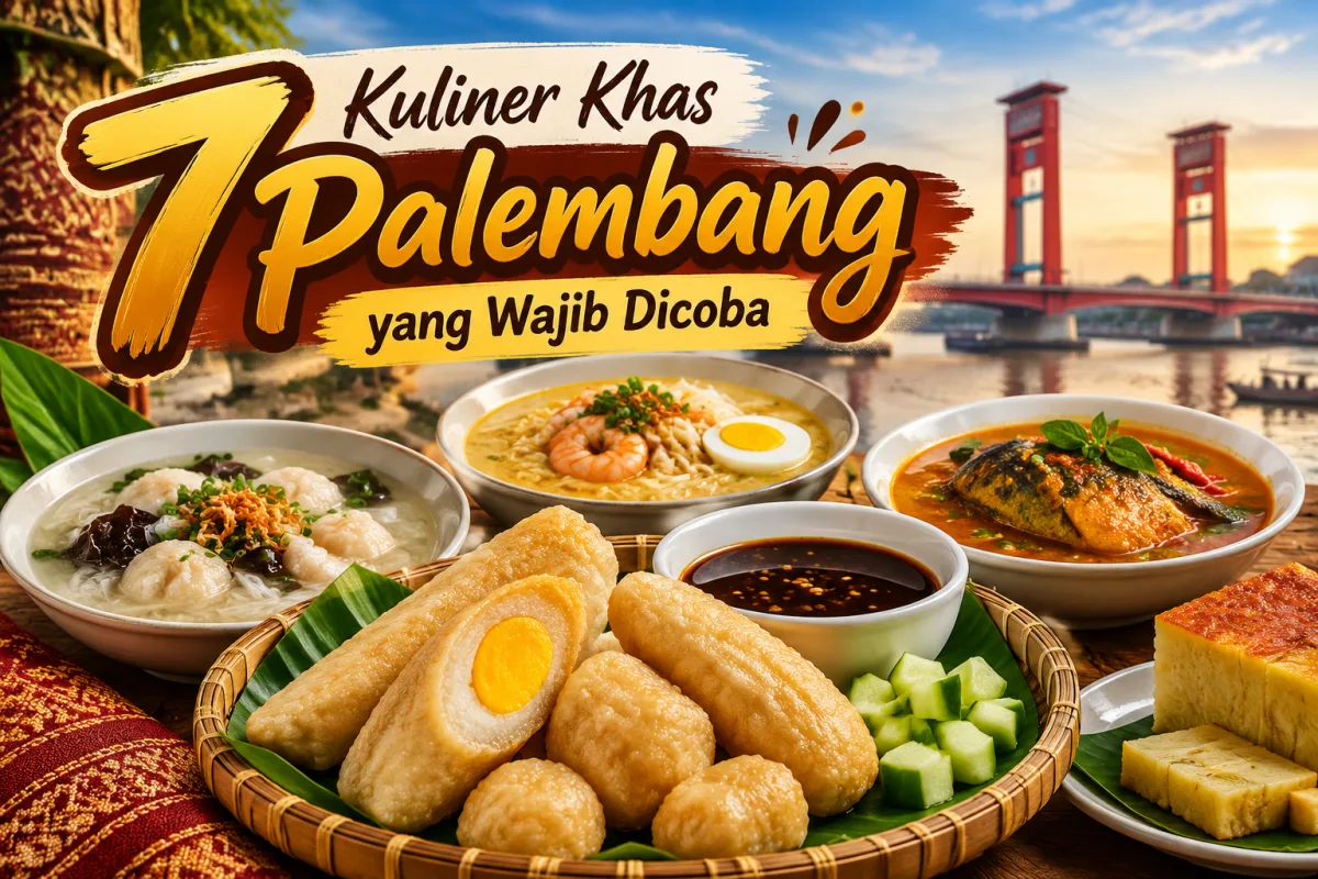 Jembatan Ampera dan Sungai Musi menjadi ikon wisata Palembang yang menawarkan perpaduan keindahan kota, sejarah, dan kehidupan masyarakat tepian sungai.