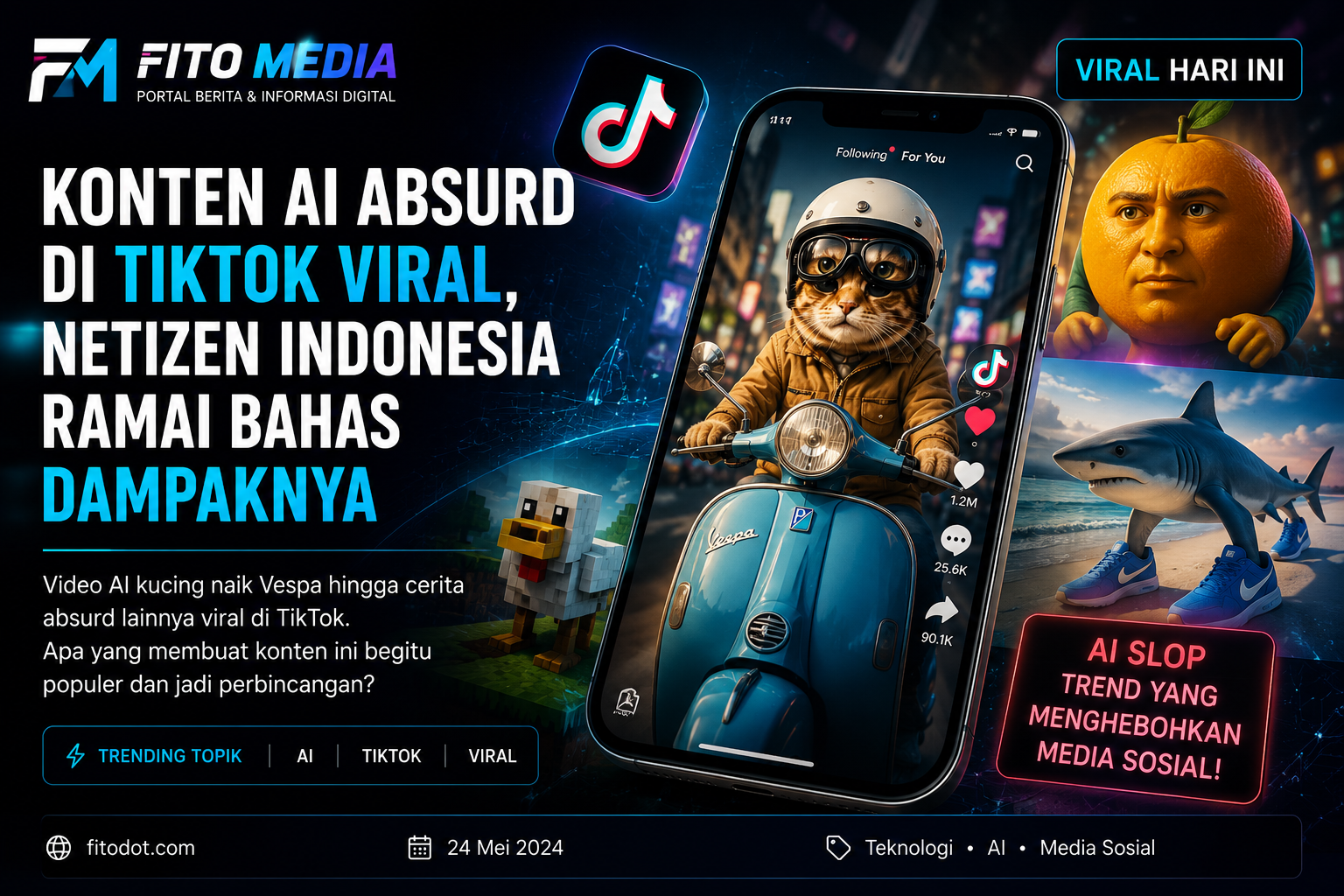 Konten AI Absurd di TikTok Viral, Netizen Indonesia Ramai Bahas Dampaknya
